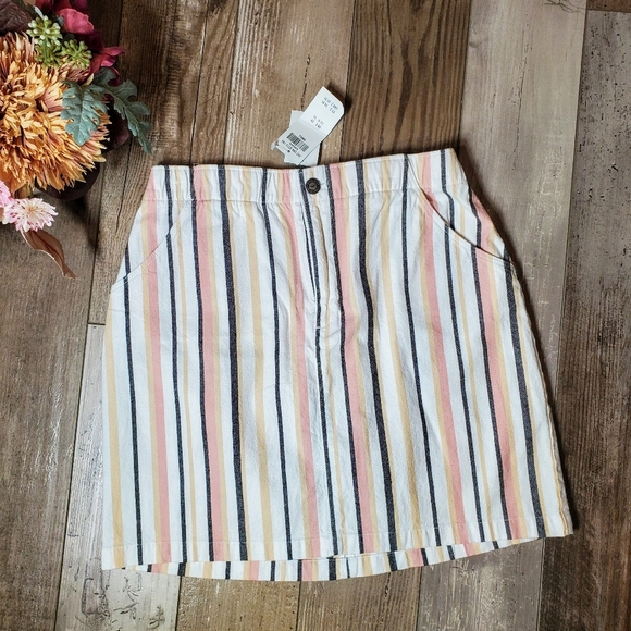 NWT Hollister Ultra High-Rise Striped Mini Skirt with Pockets Size Small - Picture 13 of 13
